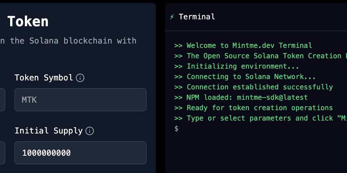 Mintme.dev - Open Source Solana Token Creator