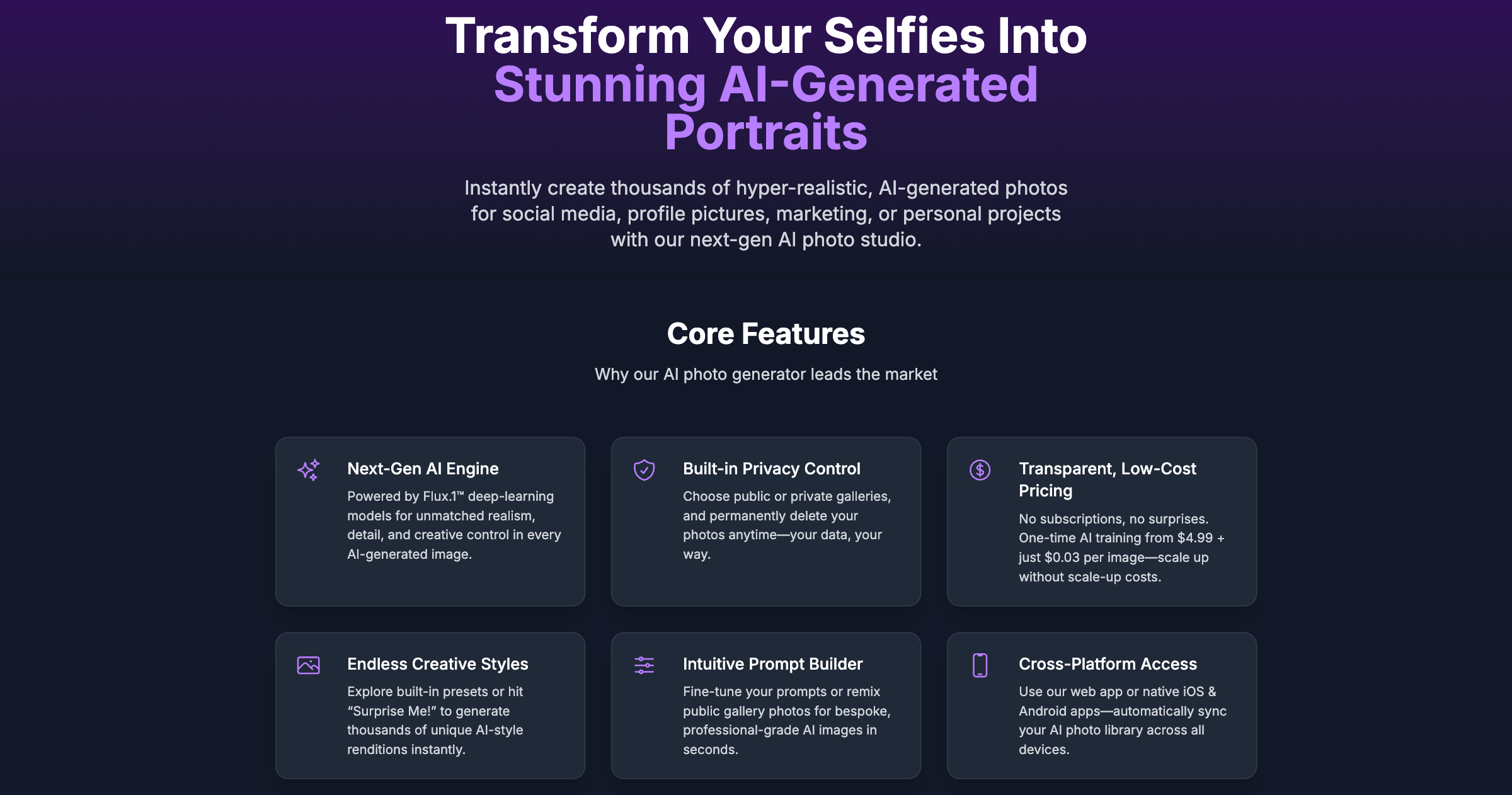 My AI Photo Shoot - Transform Your Selfies Into Stunning AI-Generated Portraits