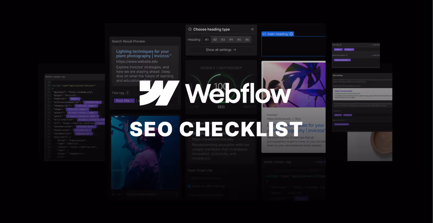 Webflow SEO Checklist